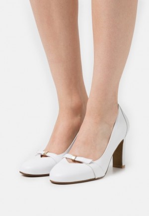 Dámské Lodičky Anna Field Læder Classic Heels Bílé | SMKU-64029