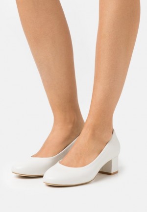 Dámské Lodičky Anna Field Læder Pohodlí Classic Heels Bílé | CZSK-82439