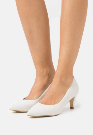 Dámské Lodičky Anna Field Læder Pohodlí Classic Heels Bílé | UNFY-03179