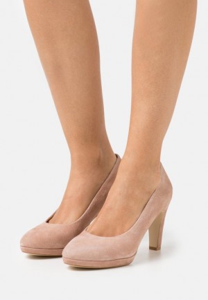 Dámské Lodičky Anna Field Læder Pohodlí High Heels Béžový | DAHM-69120