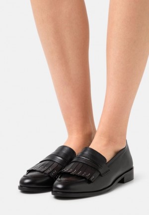 Dámské Nízká Boty Anna Field Læder Slip Ons Černé | KZWN-14507