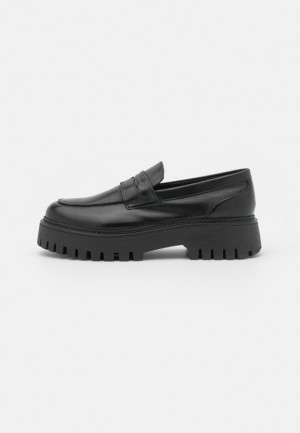 Dámské Nízká Boty Anna Field Læder Slip Ons Černé | JRLN-02519