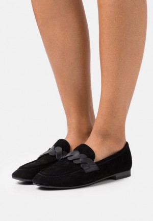 Dámské Nízká Boty Anna Field Læder Slip Ons Černé | FLSI-35947