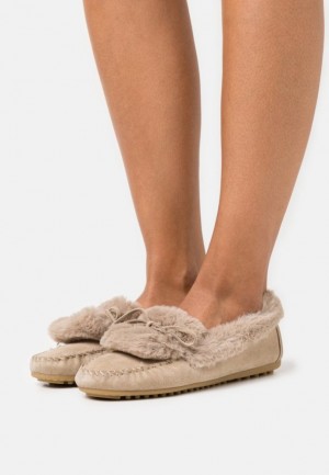 Dámské Nízká Boty Anna Field Pohodlí Læder Slippers Béžový | OPBY-01356