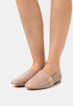 Dámské Nízká Boty Anna Field Pohodlí Læder Slip Ons Béžový | YEPN-28065