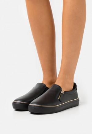 Dámské Nízká Boty Anna Field Pohodlí Slip Ons Černé | LHMC-17953