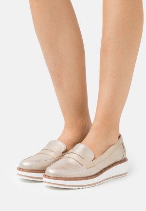 Dámské Nízká Boty Anna Field Pohodlí Slip Ons Zlaté | IQHT-36719