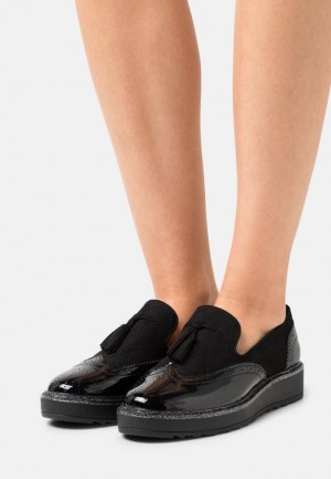 Dámské Nízká Boty Anna Field Pohodlí Slip Ons Černé | TELW-08976