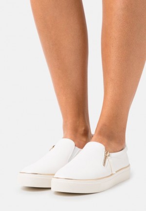 Dámské Nízká Boty Anna Field Pohodlí Slip Ons Bílé | PIEU-09127