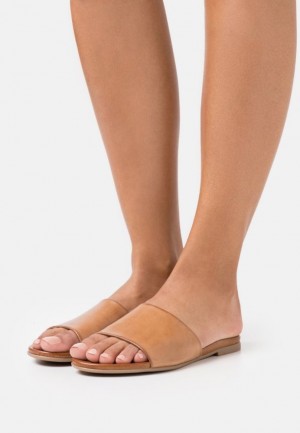 Dámské Pantofle Anna Field Læder Mules Béžový | IKPX-01829