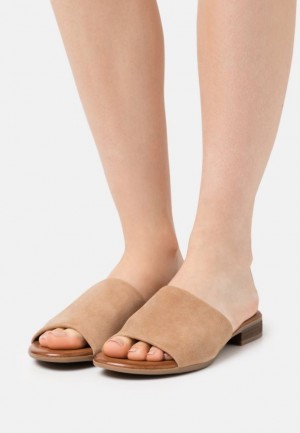 Dámské Pantofle Anna Field Læder Mules Béžový | VKOX-93287