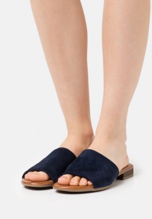 Dámské Pantofle Anna Field Læder Mules Tmavě Blankyt | WXGA-80174