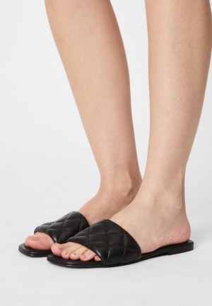 Dámské Pantofle Anna Field Læder Mules Černé | TGKR-17365