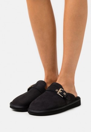 Dámské Pantofle Anna Field Læder Slippers Černé | RHDB-60892