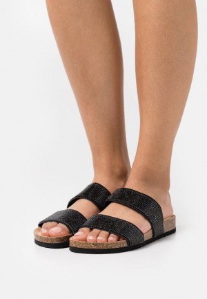 Dámské Pantofle Anna Field Pohodlí Slippers Černé | NBFO-68017