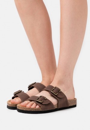 Dámské Pantofle Anna Field Slippers Tmavě Hnědé | LOBS-19320