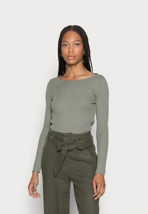 Dámské Pulovr Anna Field Boatneck Jumper Jumper Zelene | LAXQ-97416