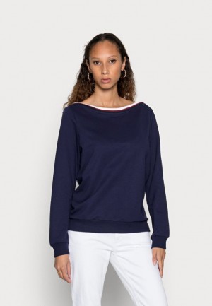 Dámské Pulovr Anna Field Lodní Neck Sweatshirt Tmavě Blankyt | GUFD-68413