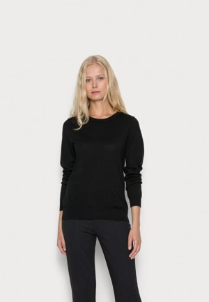 Dámské Pulovr Anna Field Merino Vlna Jumper Jumper Černé | IUAK-89376