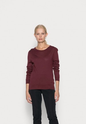 Dámské Pulovr Anna Field Merino Vlna Jumper Jumper Vínové | CXWS-70482