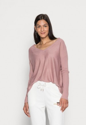 Dámské Pulovr Anna Field Relaxed V Neck Jumper Fialové | ONVM-01423