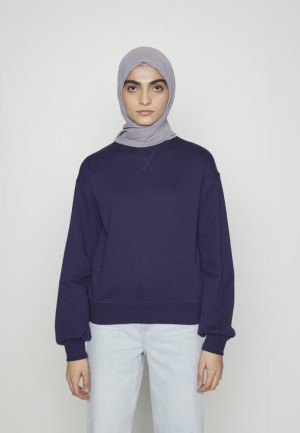 Dámské Pulovr Anna Field Sweatshirt Tmavě Blankyt | XKQT-45018