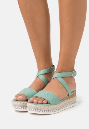 Dámské Sandály Anna Field Espadrilles Mátově Zelená | UHDC-73481