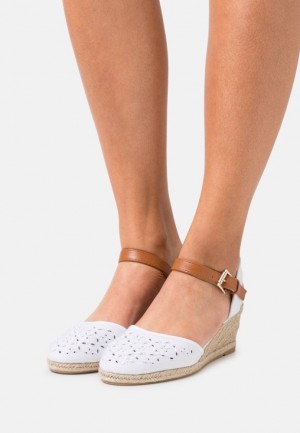 Dámské Sandály Anna Field Klínku Sandals Bílé | WTNR-49165