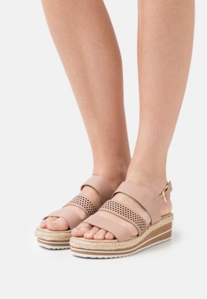 Dámské Sandály Anna Field Læder Espadrilles Béžový | KAOP-14307