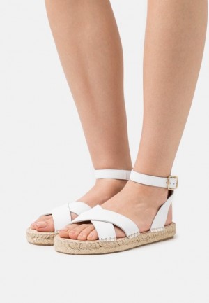 Dámské Sandály Anna Field Læder Espadrilles Bílé | XRQT-36728