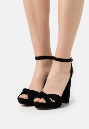 Dámské Sandály Anna Field Læder High Podpatku Sandals Černé | OATR-75169