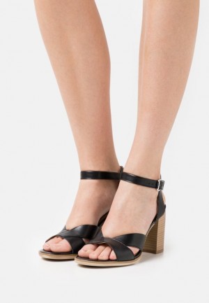 Dámské Sandály Anna Field Læder High Podpatku Sandals Černé | WTEJ-97268