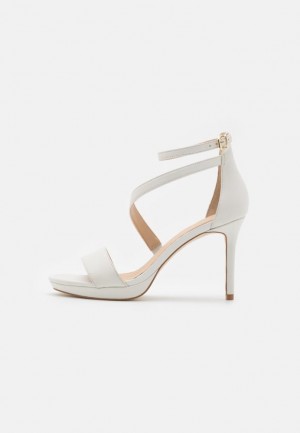 Dámské Sandály Anna Field Læder High Podpatku Sandals Bílé | USFV-87294