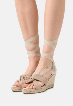 Dámské Sandály Anna Field Læder Klínku Sandals Světle Růžové | WKXD-34692