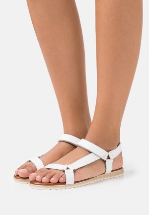 Dámské Sandály Anna Field Læder Sandals Bílé | TBOZ-04218