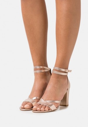 Dámské Sandály Anna Field Læder Sandals Růžové Zlaté | TRYW-93872