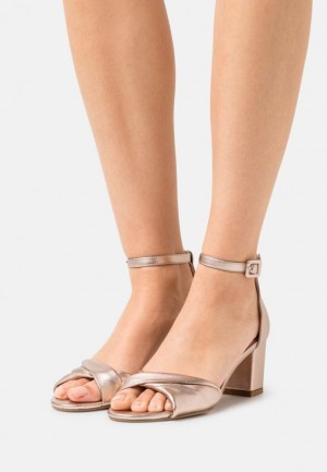 Dámské Sandály Anna Field Læder Sandals Růžové Zlaté | QWYL-56743