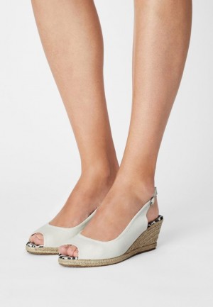 Dámské Sandály Anna Field Peep Toes Bílé | OLEY-89016