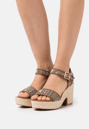 Dámské Sandály Anna Field Platformy Sandals Béžový | ZQBE-35647