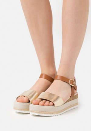 Dámské Sandály Anna Field Pohodlí Espadrilles Zlaté | JXOM-36241
