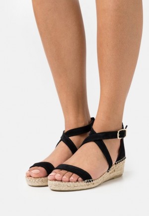 Dámské Sandály Anna Field Pohodlí Læder Espadrilles Černé | CDPZ-37952