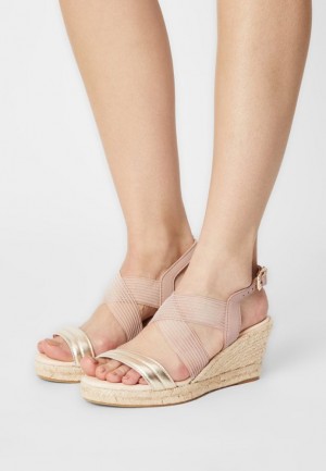 Dámské Sandály Anna Field Pohodlí Læder Espadrilles Béžový | SJRF-50834