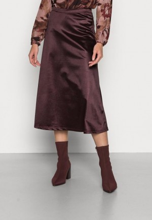 Dámské Sukně Anna Field A Line Skirt Tmavě Hnědé | FOBX-09541