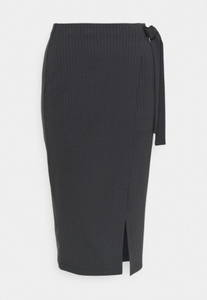 Dámské Sukně Anna Field Pencil Skirt Tmavě Šedé | ZEVS-50243