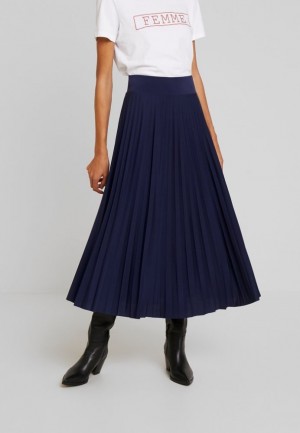 Dámské Sukně Anna Field Plisse A Line Midi Skirt A Line Skirt Tmavě Blankyt | ANUP-15067