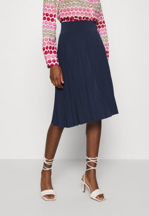 Dámské Sukně Anna Field Plisse A Line Mini Skirt A Line Skirt Tmavě Blankyt | MZVS-10476
