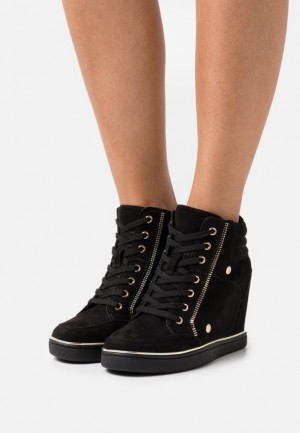 Dámské Tenisky Anna Field Bootie High Top Trainers Černé | KNFB-45893