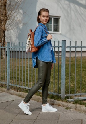 Dámské Tenisky Anna Field High Top Trainers Bílé | SJCU-97185