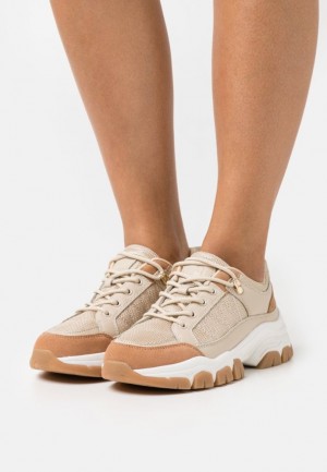 Dámské Tenisky Anna Field Læder Trainers Béžový | QLFP-21078