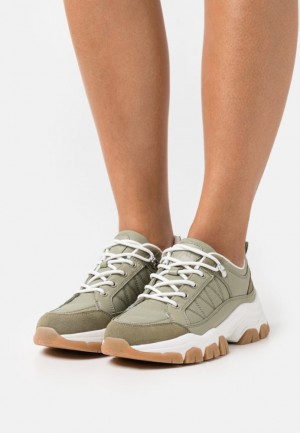 Dámské Tenisky Anna Field Læder Trainers Světle Zelene | MNUB-95704